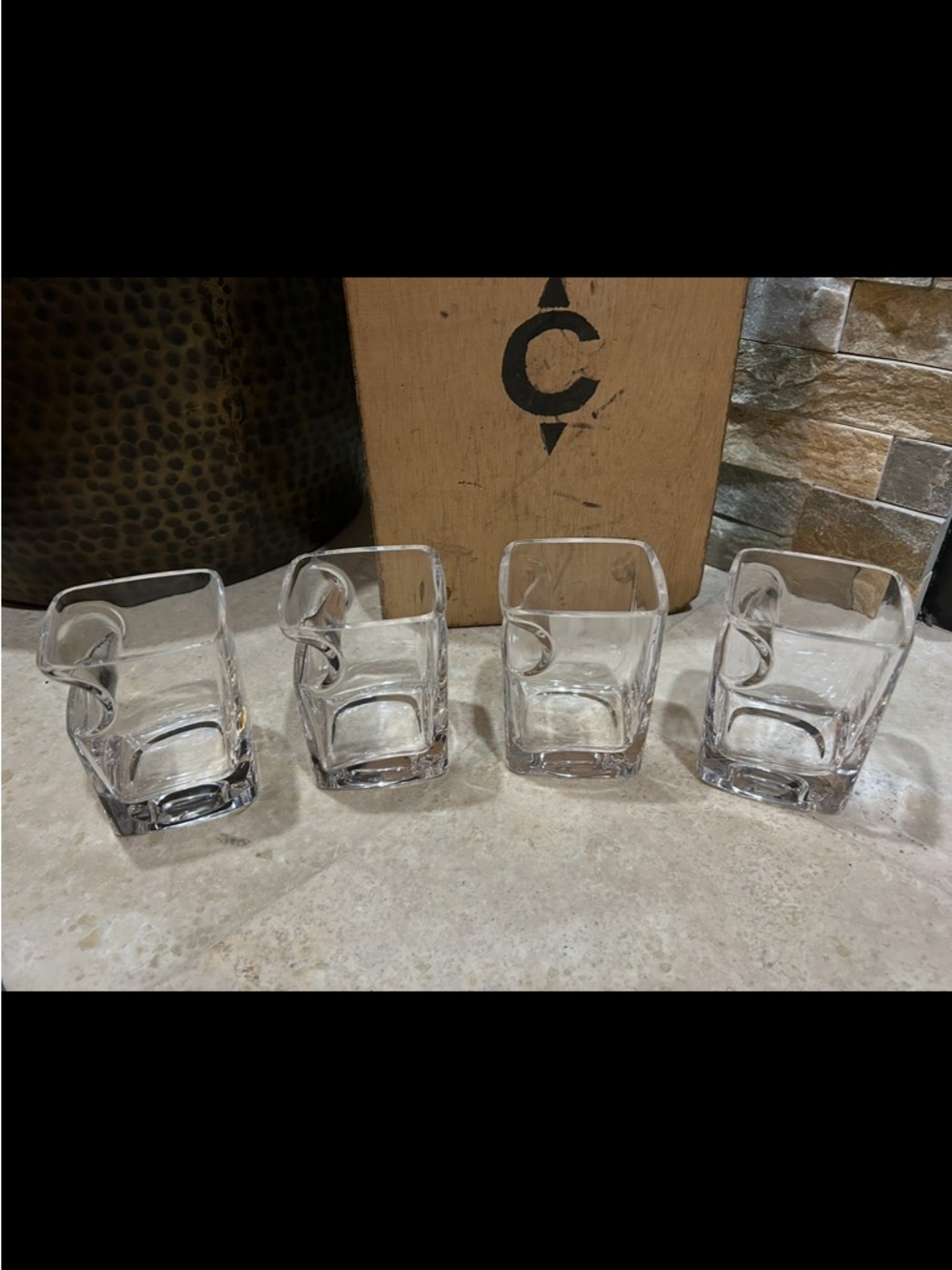 Set of 4 CORKCICLE Rocks Glass W/ Cigar Holders - Picture 2 of 12